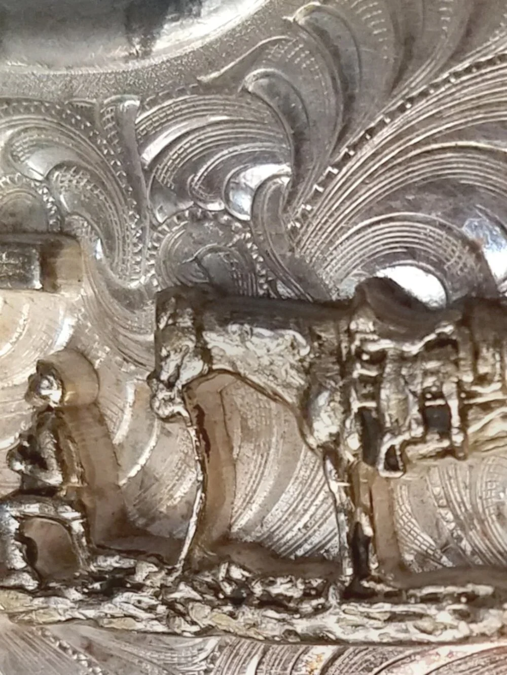 Montana Silversmiths Ornate Silver Praying Cowboy Western Belt Buckle